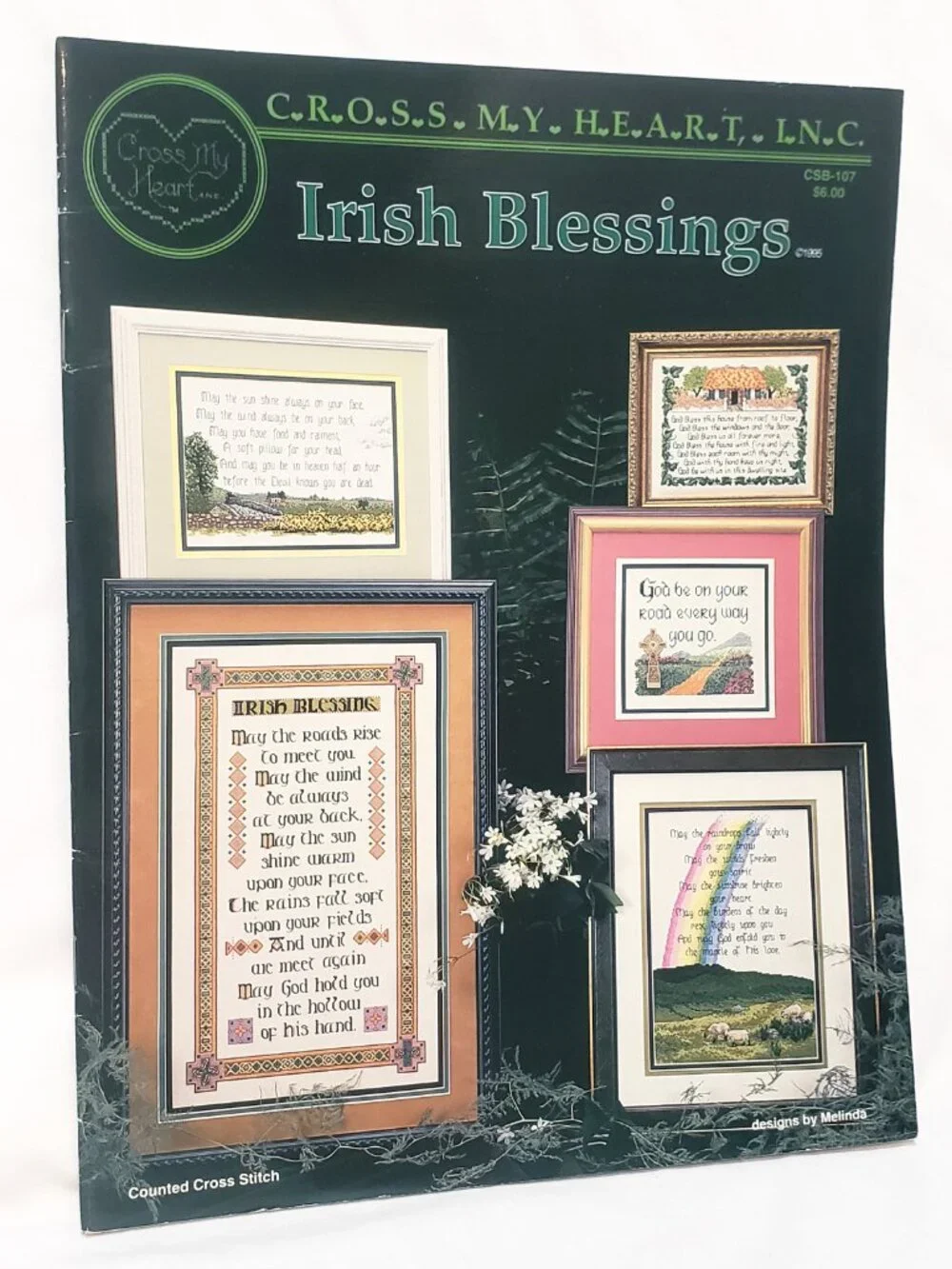 Irish Blessings Cross Stitch Booklet 1995 Cross My Heart CSB107 Rainbow House